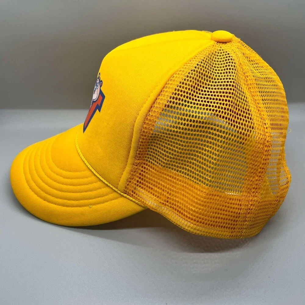 Wally's Letterman Yellow Squirrel Foam Trucker Hat/adjustable SnapBack Cap YOUTH - Picture 10 of 11